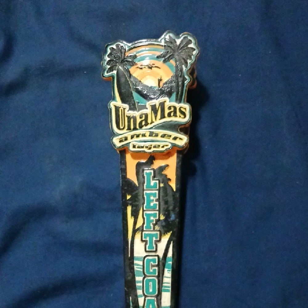 Una Mas Amber Lager Tap Handle